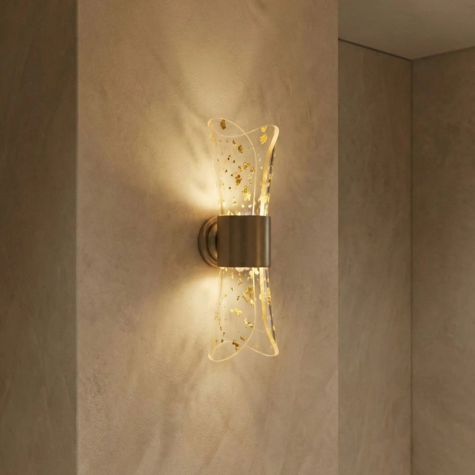 Golden Wave Akrilik Cam Aplik